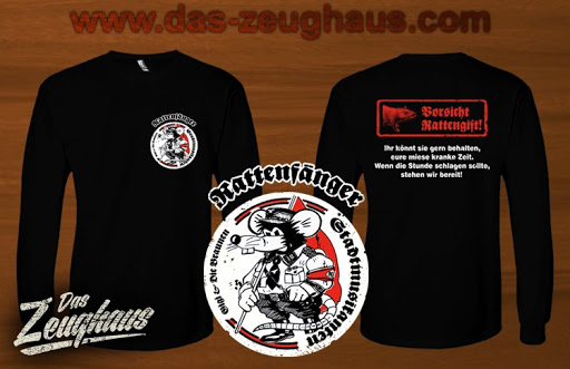 Herren Sweatshirt Gigi - Rattenfänger Pocketdruck Schwarz