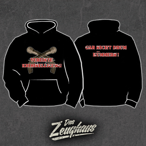 Kapuzenpullover Gigi - Vereinte Kriminelligung - Gar nicht drum kümmern Schwarz