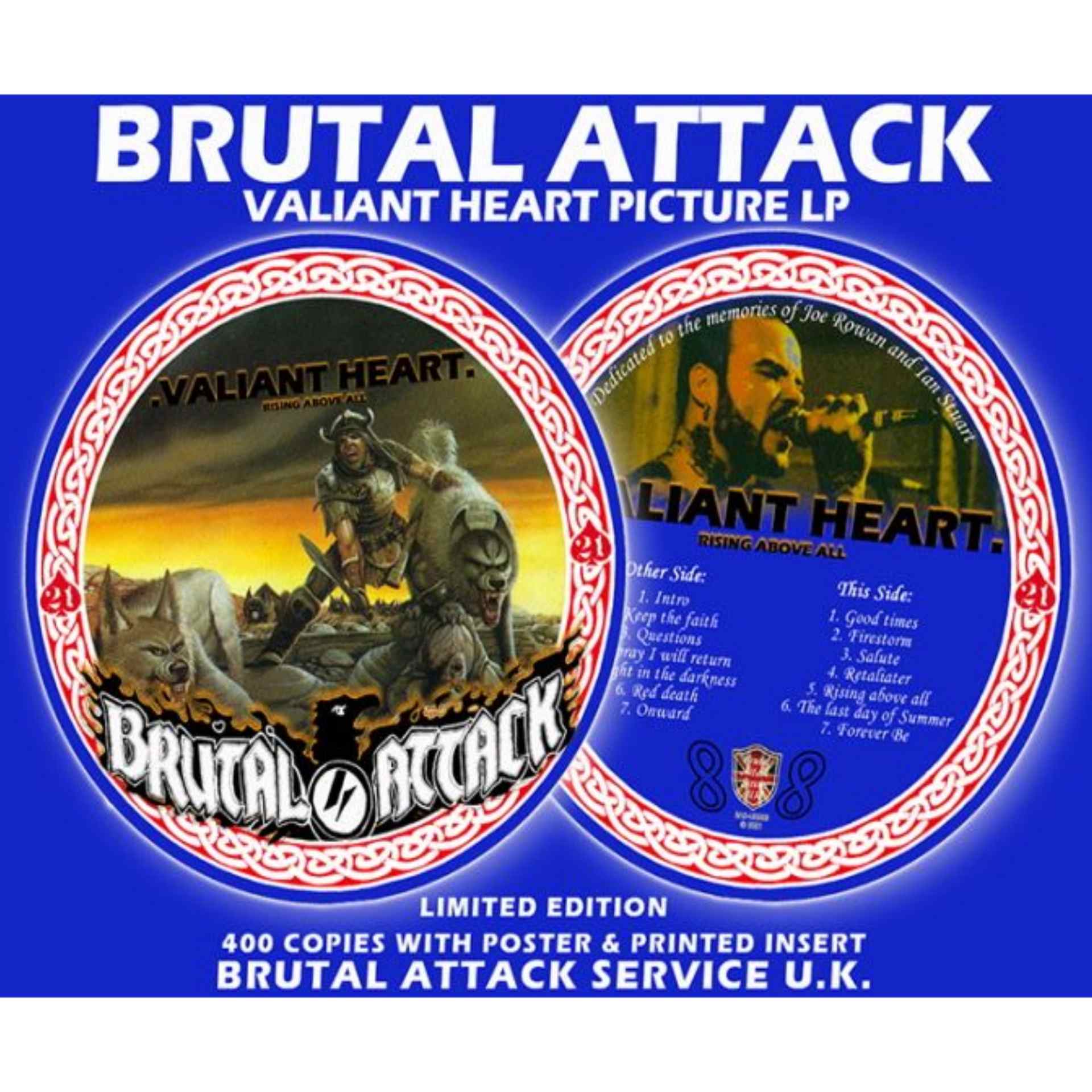 Brutal Attack - Valiant Heart Picture LP