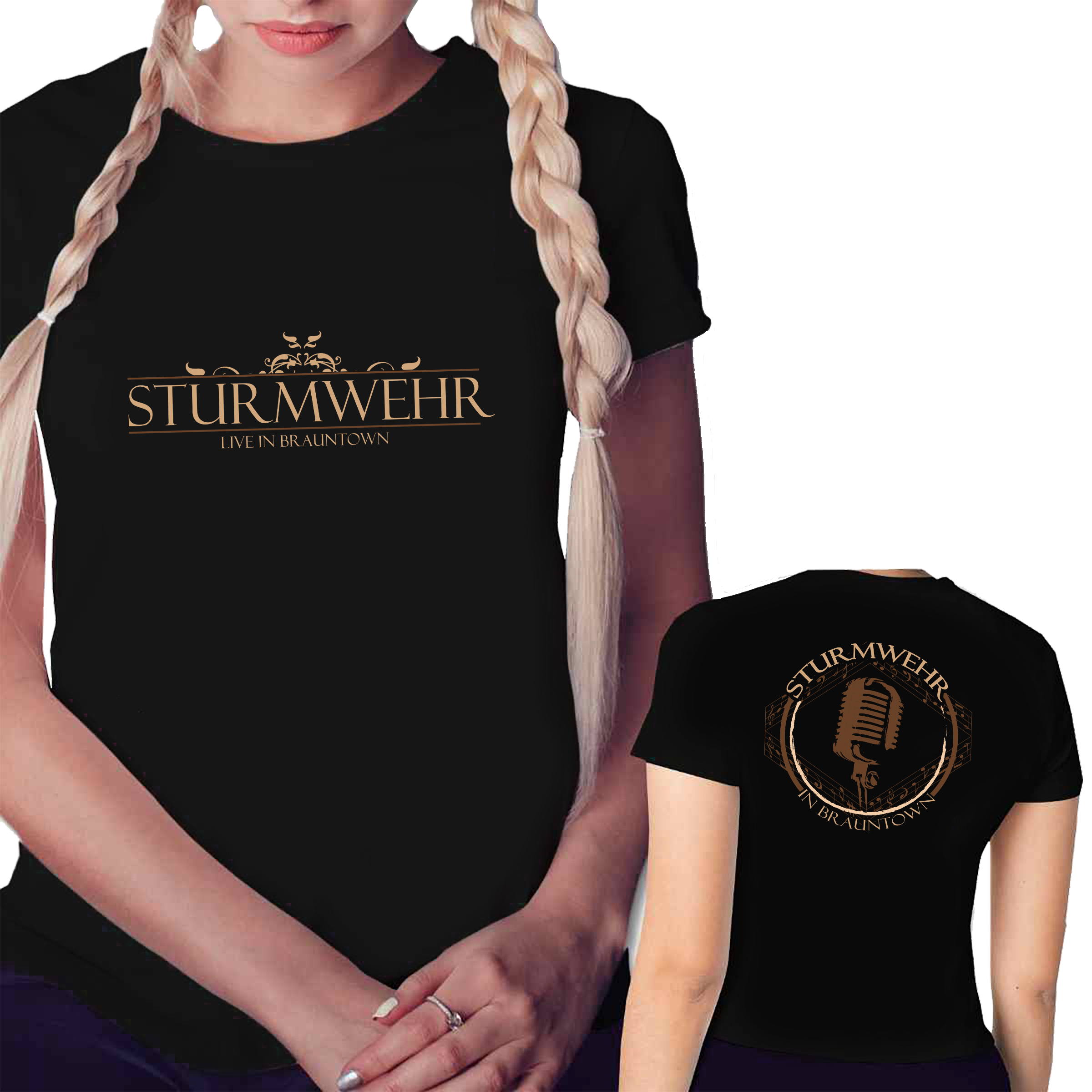 Frauen T-Shirt Sturmwehr - Live in Brauntown Schwarz