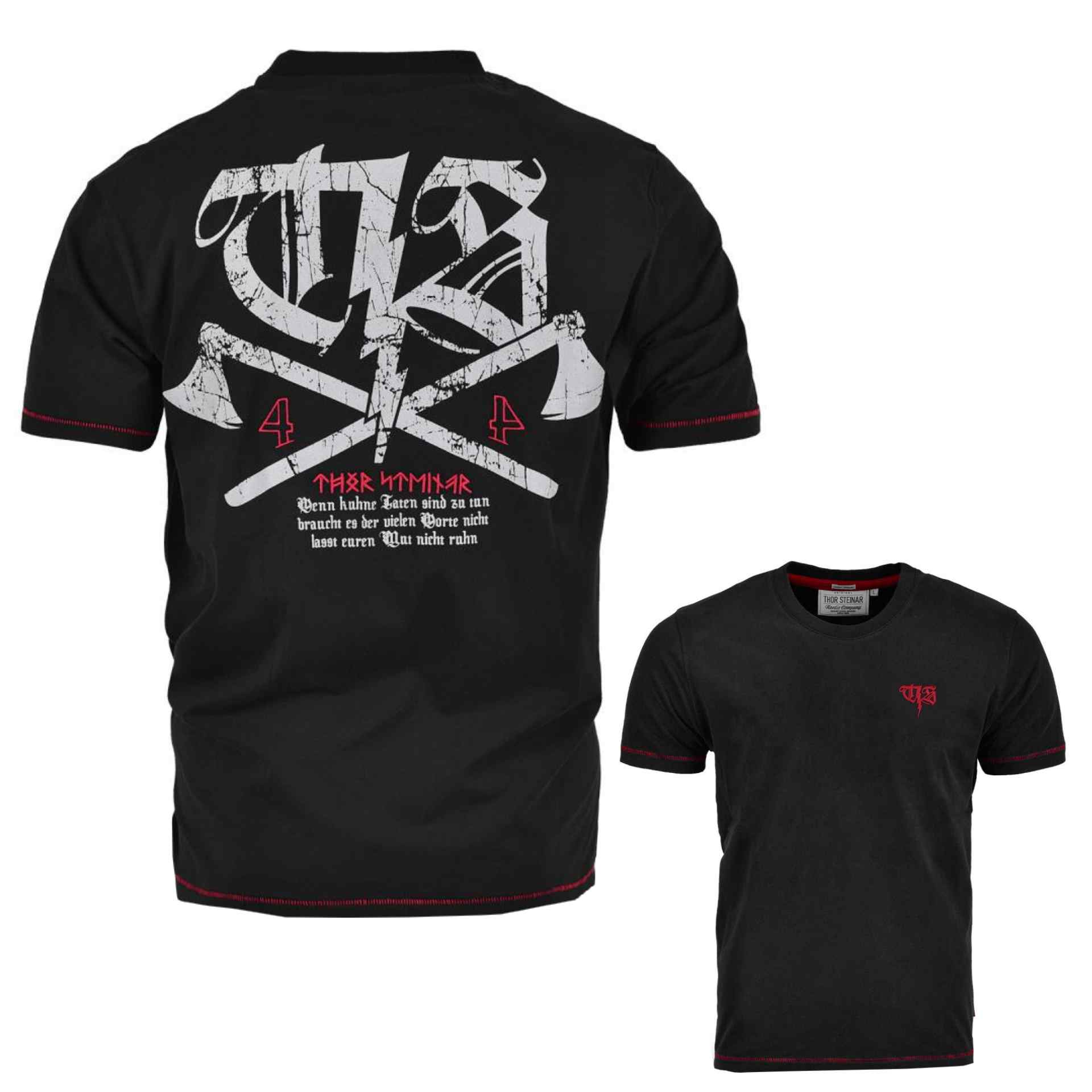 Thor Steinar Männer T-Shirt Lockte Schwarz
