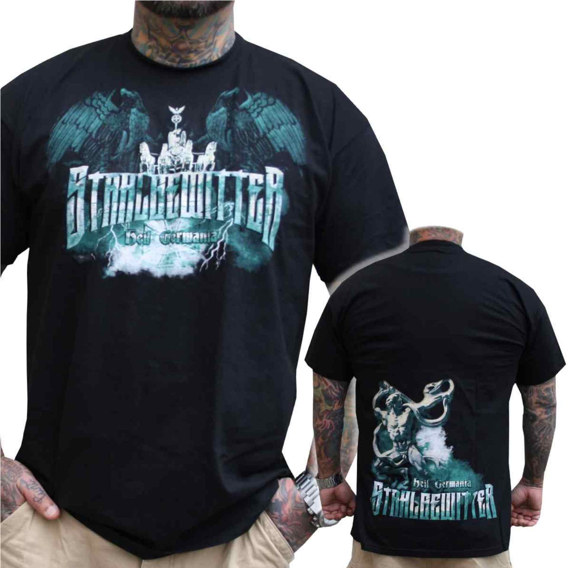 Männer T-Shirt Stahlgewitter - Heil Germania Schwarz
