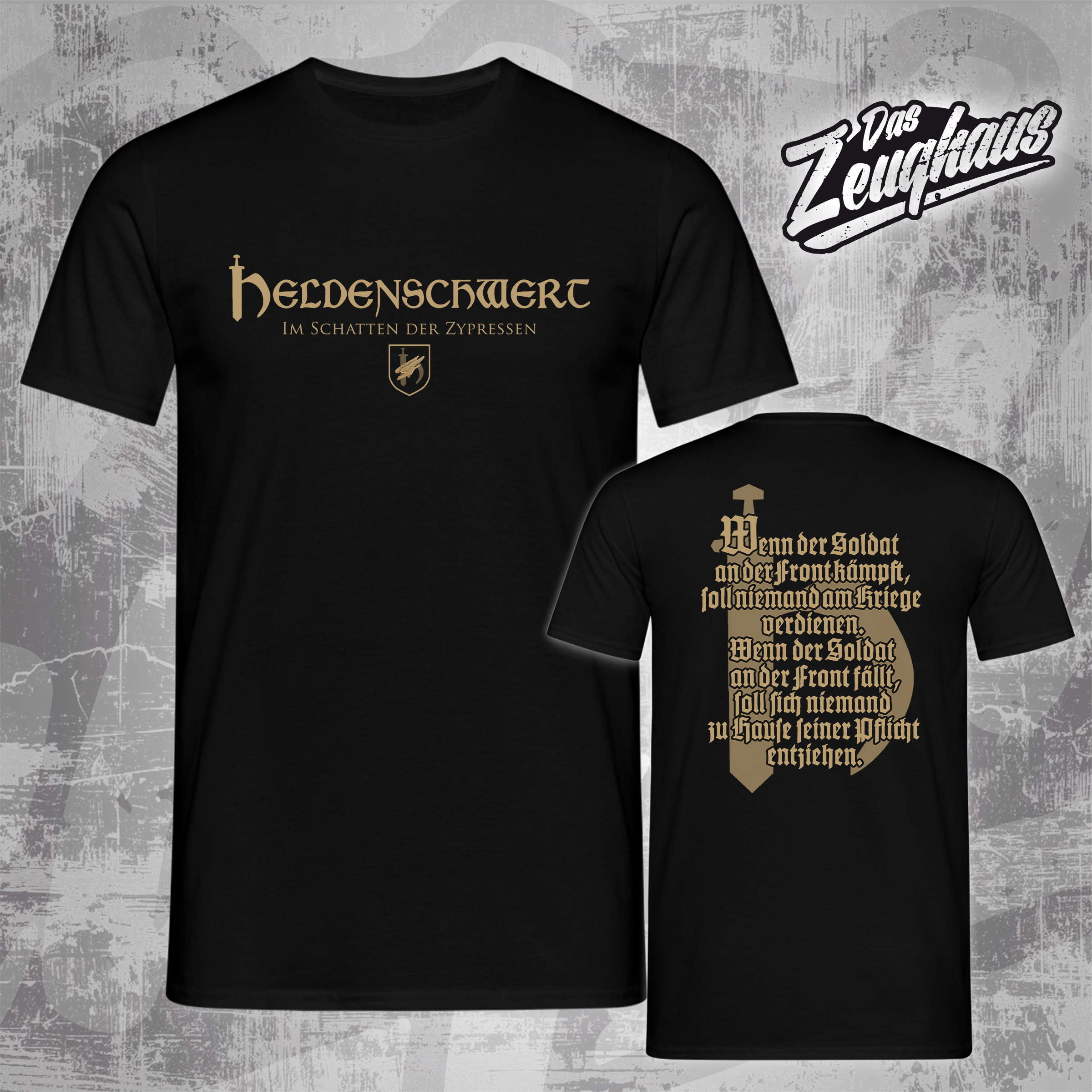 T-Shirt Heldenschwert - Im Schatten Schwarz