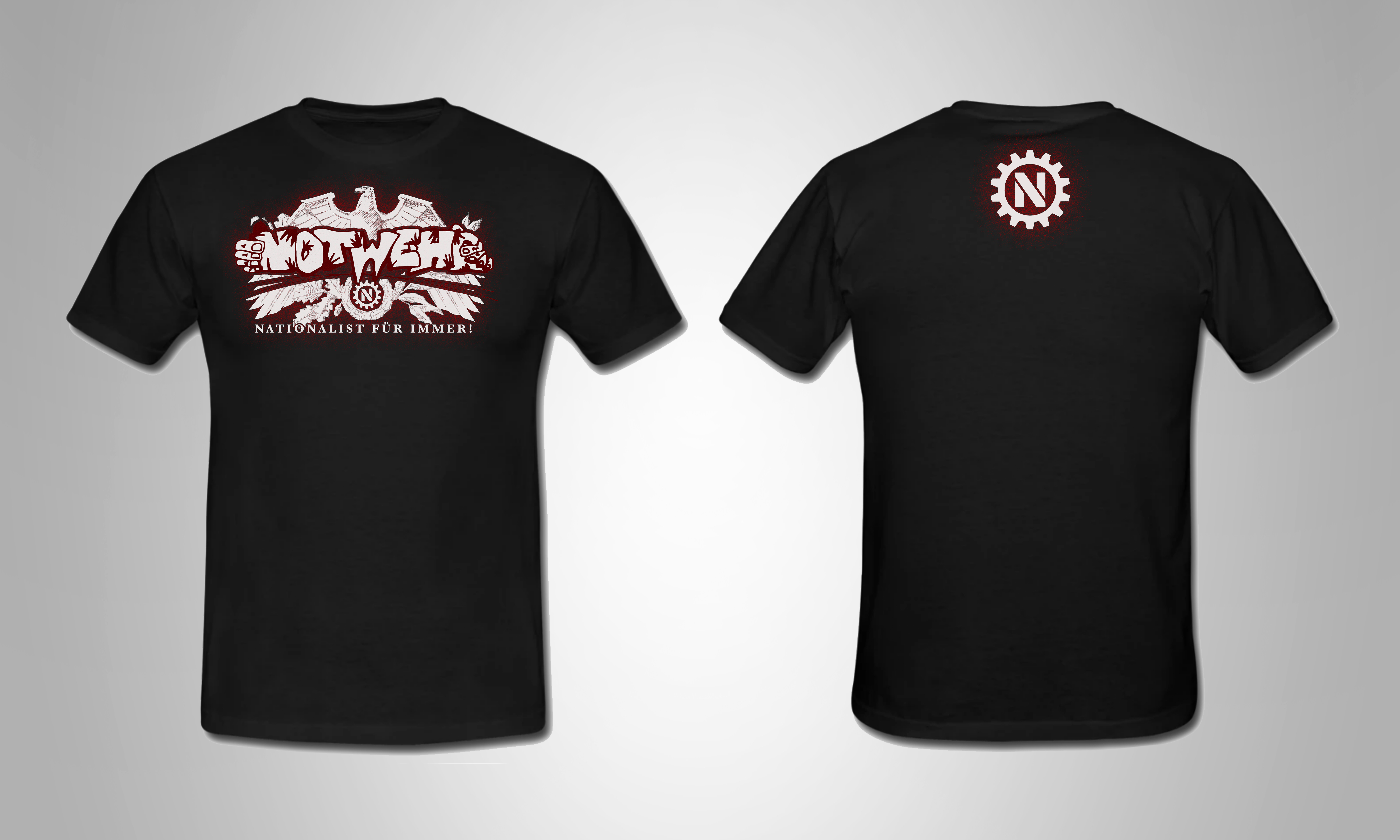 Männer T-Shirt Notwehr – Nationalist für immer Schwarz