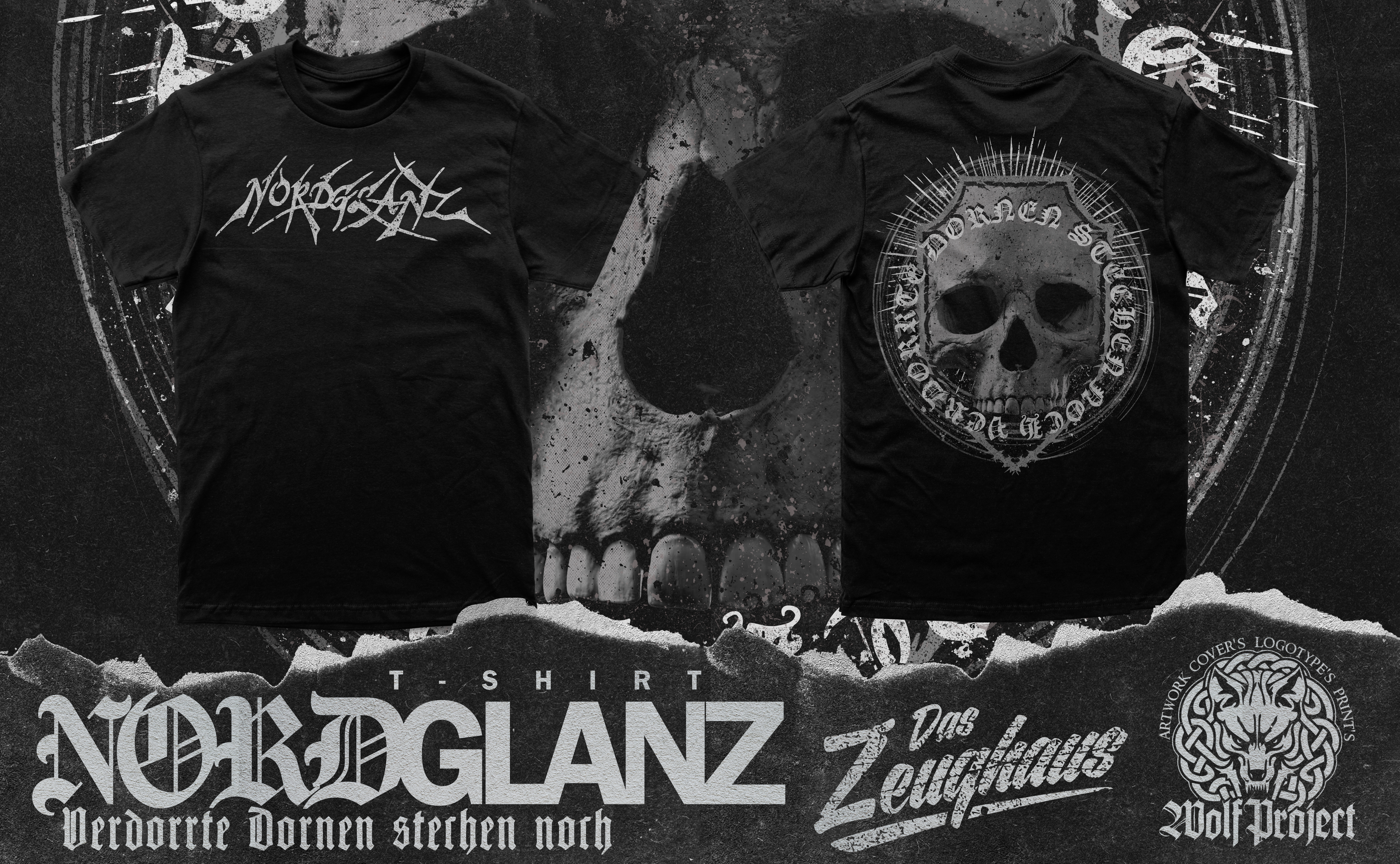 T-Shirt Nordglanz - Verdorrte Dornen Schwarz