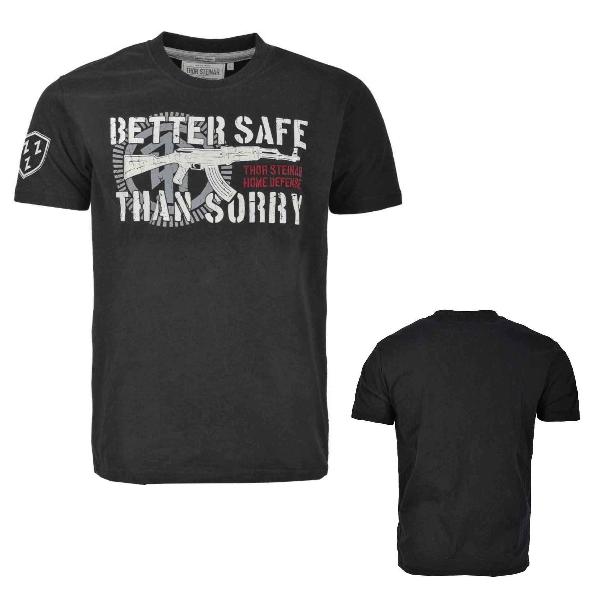 Thor Steinar Herren T-Shirt Better Safe Schwarz