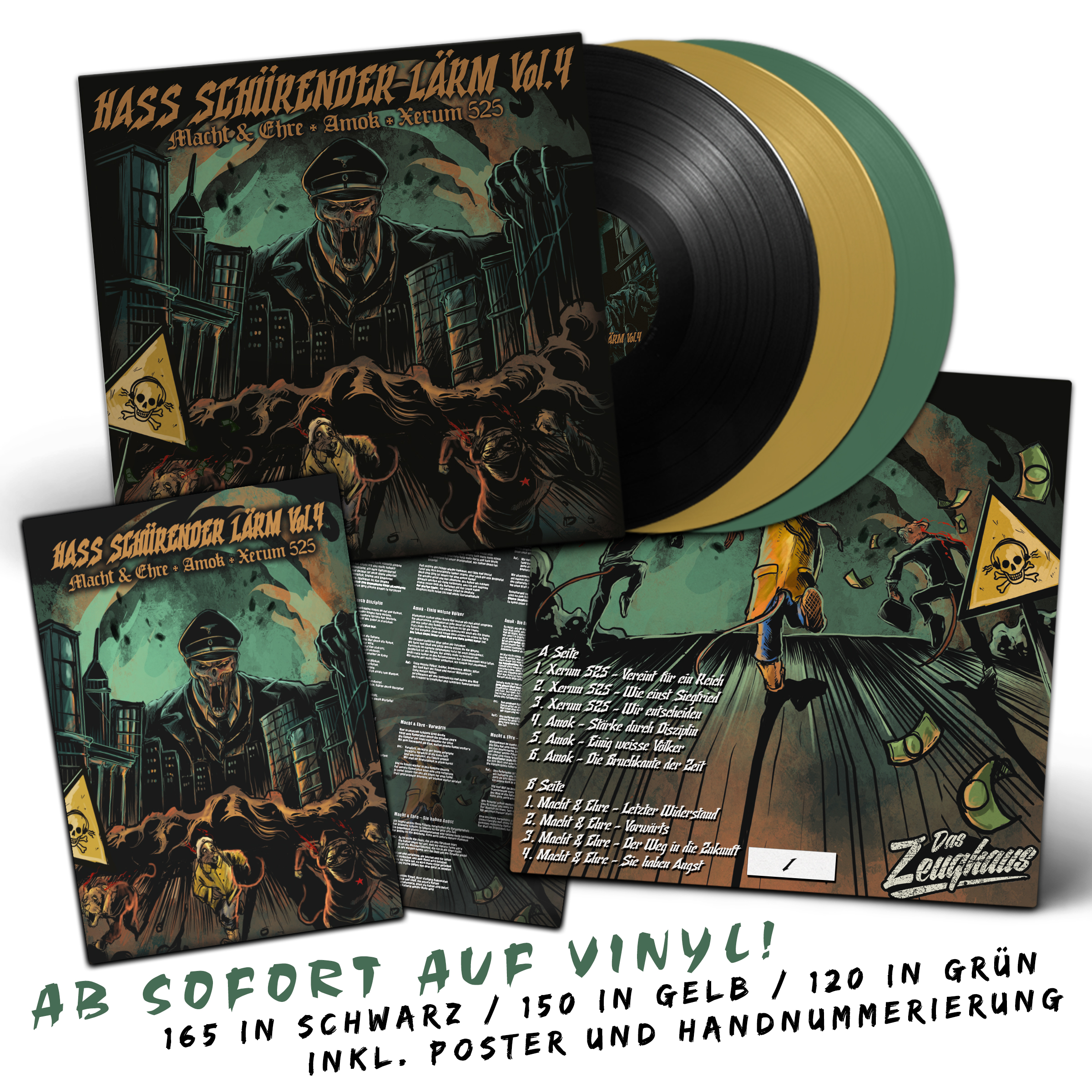 Hass schürender Lärm Vol. 4 (Macht & Ehre / Amok / Xerum 525) LP